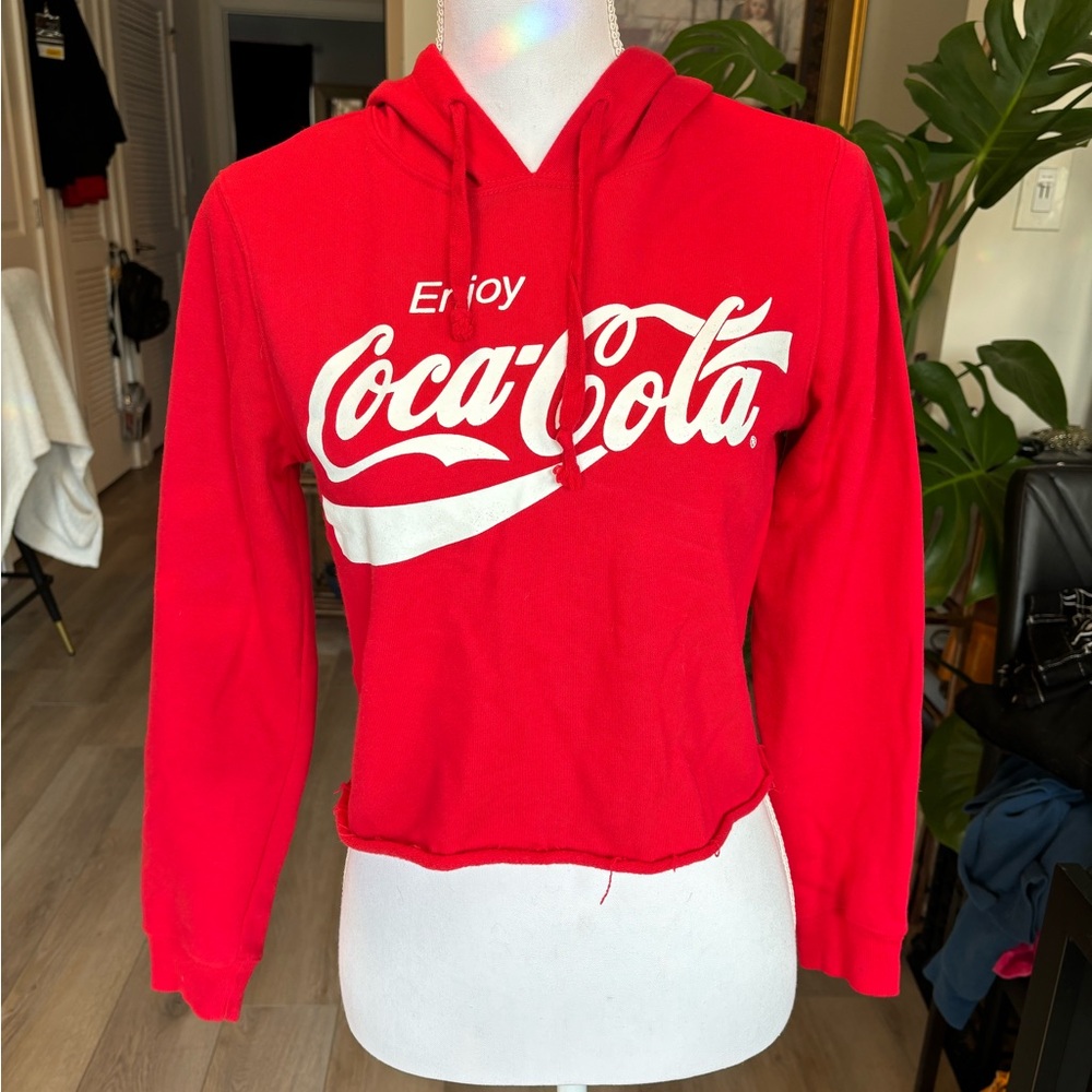 Coca-Cola Red Cropped Sweatshirt